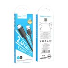 USB A - Micro USB kábel 2,4A 1 m X88 fekete