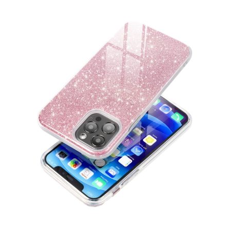 iPhone 16 Pro Csillogó szilikon hátlap tok, ragyogó pink színben
