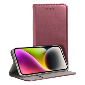 Samsung M55 Notesz Oldalra nyíló tok Magneto Bordó