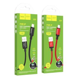 USB A - Lightning kábel 2,4A 1 m X89 fekete
