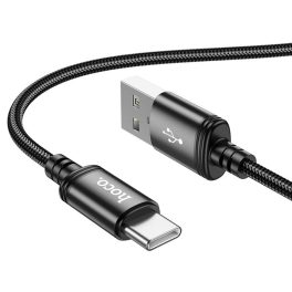 USB A - USB C kábel 3A 1 m X89 fekete