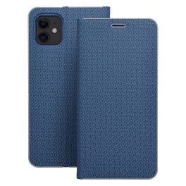 Iphone 14 Plus Notesz Oldalra nyíló tok Luna Carbon kék