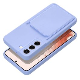 iPhone 15 Pro Max szilikon hátlaptok, kártyatartó, lila