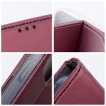 Samsung A55 Notesz Oldalra nyíló tok Magneto Bordó