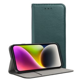 Samsung A55 Notesz Oldalra nyíló tok Magneto zöld