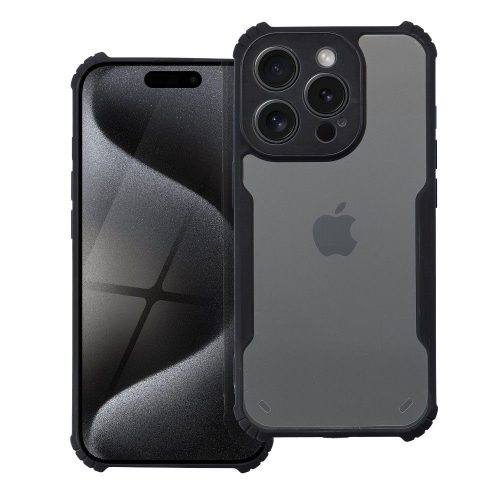 Samsung A55 ütésálló hátlap tok, leesésgátló, fekete