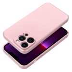 Samsung A55 Egyszinű szilikon hátlap tok, metál rózsaszín színben