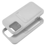 iPhone 16 Plus szilikon hátlaptok, kártyatartó, fehér