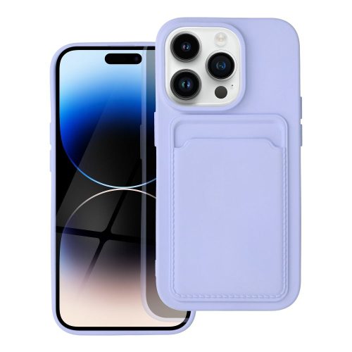 iPhone 16 Plus szilikon hátlaptok, kártyatartó, lila