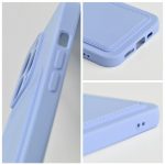 iPhone 16 Plus szilikon hátlaptok, kártyatartó, lila