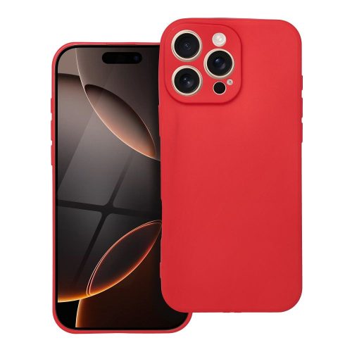 iPhone 16 Pro Max Egyszínű szilikon hátlap tok, piros színű