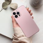 iPhone 16 Pro Egyszinű szilikon hátlap tok, metál rózsaszín színben