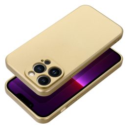   iPhone 16 Pro Max Egyszinű szilikon hátlap tok, metál arany színben