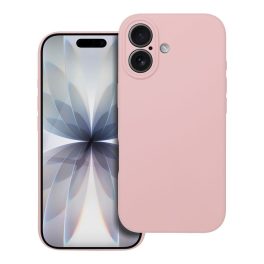   iPhone 16 Pro egyszínű szilikon tok 2 mm-es puder rózsaszín