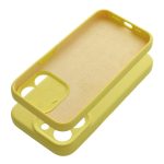 iPhone 16 Pro egyszínű szilikon tok 2 mm-es sárga