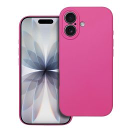 iPhone 16 Pro egyszínű szilikon tok 2 mm-es pink