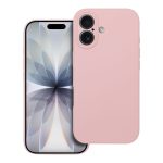 iPhone 17 Pro egyszínű szilikon tok 2 mm-es puder rózsaszín