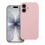iPhone 17 Pro egyszínű szilikon tok 2 mm-es puder rózsaszín
