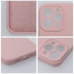 iPhone 17 Pro egyszínű szilikon tok 2 mm-es puder rózsaszín