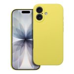 iPhone 17 Pro egyszínű szilikon tok 2 mm-es puder sárga
