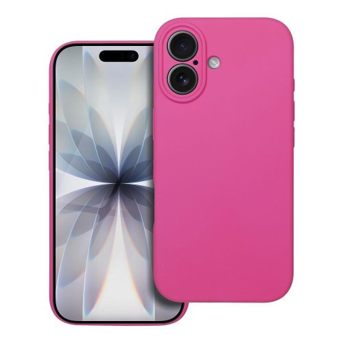 iPhone 17 Pro egyszínű szilikon tok 2 mm-es pink