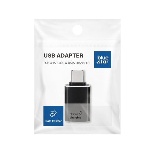 USB A 3.0 - C típusú adapter Blue Star Fekete