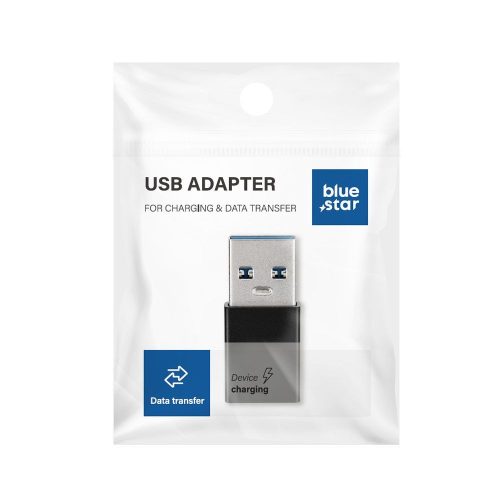 Adapter C típusú - USB A 3.0 , Blue Star - fekete