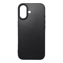 iPhone 17 Pro Egyszínű szilikon tok, fekete bőr jellegű