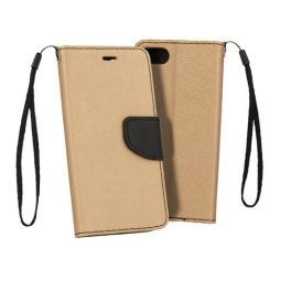 Iphone 11 Notesz Oldalra nyíló tok Fancy Arany-Fekete