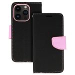 Iphone 11 Pro Max Notesz Oldalra nyíló tok Fancy Fekete-Pink